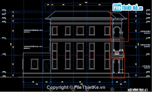 Biệt thự tân cổ điển 3 tầng kiểu Pháp,Biệt thự tân cổ điển 3 tầng,Nhà 3 tầng 8.2x21.26m,kiến trúc biệt thự 3 tầng